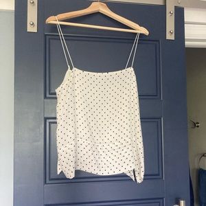 Everlane Polka Dot Cami in White / Black Dot